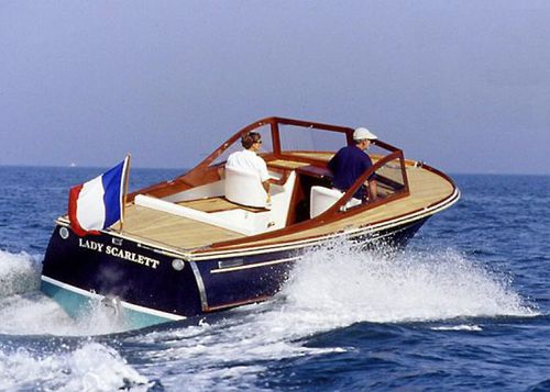 Day-cruiser intraborda - LADY SCARLETT - Tofinou - open / de madera / 8 personas máx.