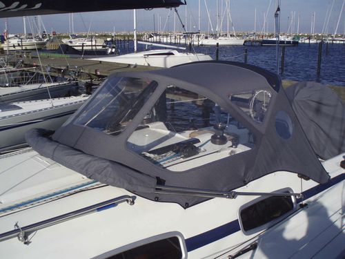 Capota de roof para velero - Bavaria 35 - KAPELL ANNAT - para caseta del timón / con estructura de acero inoxidable / azul