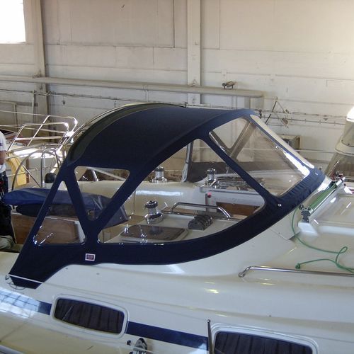 Capota de roof para velero - Bavaria 42 - KAPELL ANNAT - para caseta del timón / con estructura de acero inoxidable / azul