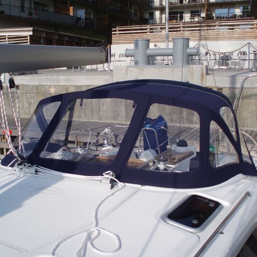 Capota de roof para velero - Bavaria 44 Vison - KAPELL ANNAT - para caseta del timón / con estructura de acero inoxidable / azul