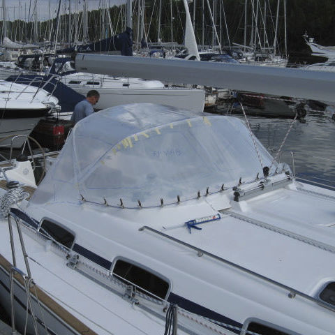 Capota de roof para velero - Bavaria 47 - KAPELL ANNAT - para caseta del timón / con estructura de acero inoxidable / blanca