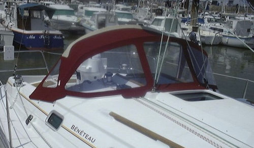 Capota de roof para velero - Oceanis 311 - KAPELL ANNAT - para caseta del timón / con estructura de acero inoxidable / roja