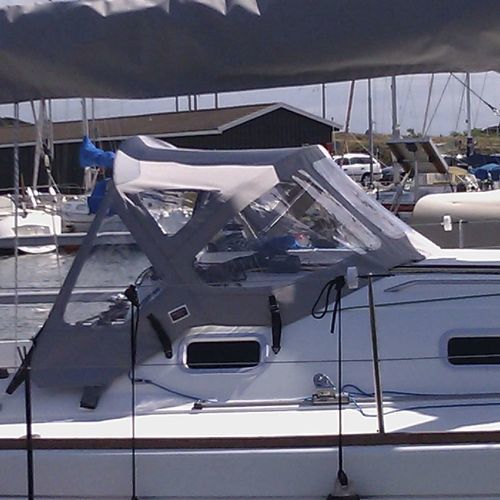 Capota de roof para velero - First 31.7 - KAPELL ANNAT - para caseta del timón / con estructura de acero inoxidable / gris