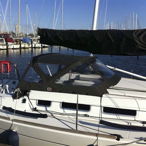 Capota de roof de barco - First 35 - KAPELL ANNAT - para caseta del timón / con estructura de acero inoxidable / blanca