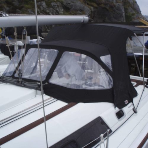Capota de roof para velero - Oceanis 37 - KAPELL ANNAT - para caseta del timón / con estructura de acero inoxidable / negra