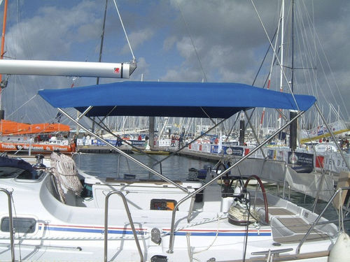 Bimini top para velero - Oceanis 473 - KAPELL ANNAT - para caseta del timón / con estructura de acero inoxidable / azul