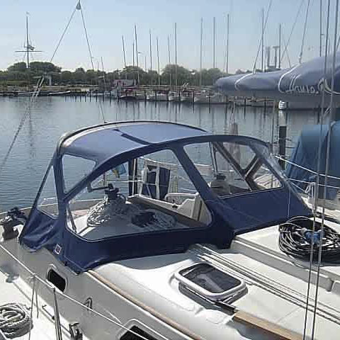 Capota de roof para velero - 312 - KAPELL ANNAT - para caseta del timón / con estructura de acero inoxidable / azul