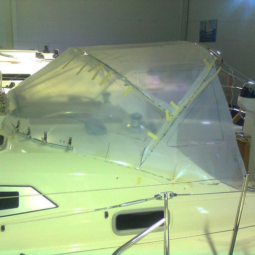 Capota de roof para barco - Delphia 33.3 - KAPELL ANNAT - para caseta del timón / con estructura de acero inoxidable / blanca
