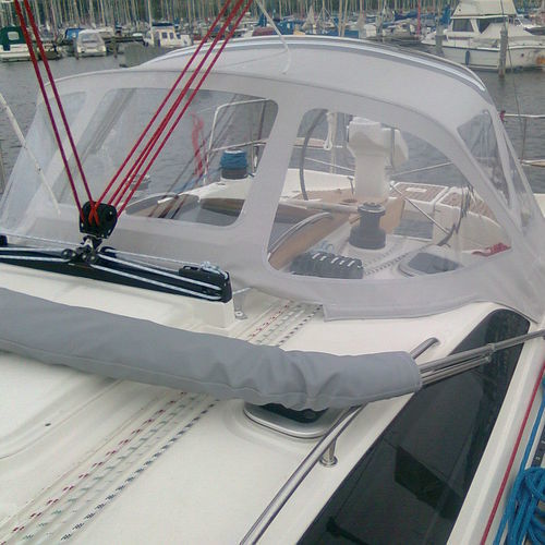 Capota de roof para velero - Delphia 37.3 - KAPELL ANNAT - para caseta del timón / con estructura de acero inoxidable / gris