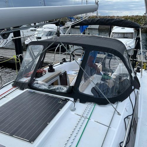 Capota de roof para velero - Sun Odyssey 349 - KAPELL ANNAT - para caseta del timón / con estructura de acero inoxidable / negra