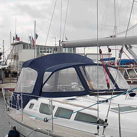 Capota de roof para velero - Sun Odyssey 40.3 - KAPELL ANNAT - para caseta del timón / con estructura de acero inoxidable / azul