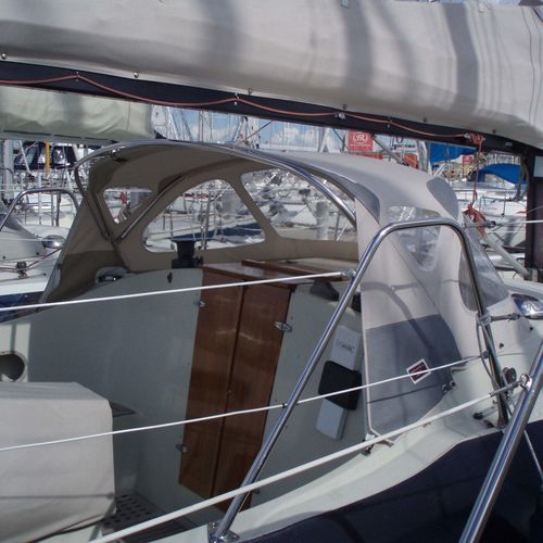 Capota de roof para velero - Maxi 95 - KAPELL ANNAT - para caseta del timón / con estructura de acero inoxidable / blanca