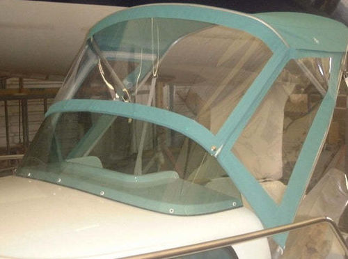 Capota de roof para barco - Merry Fisher 480 Cabin - KAPELL ANNAT - para caseta del timón / con estructura de acero inoxidable / azul
