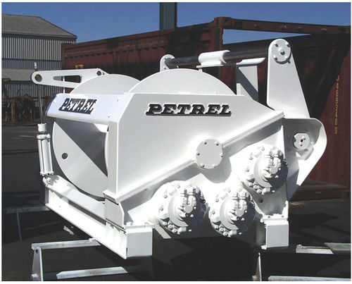 Chigre para buque - TW-180-SAB-SI3(1350) - Petrel International - de arrastre / con motor hidráulico / tambor simple
