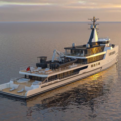 Megayate de crucero - DY 75  - Amels - expedición / raised pilothouse / híbrido