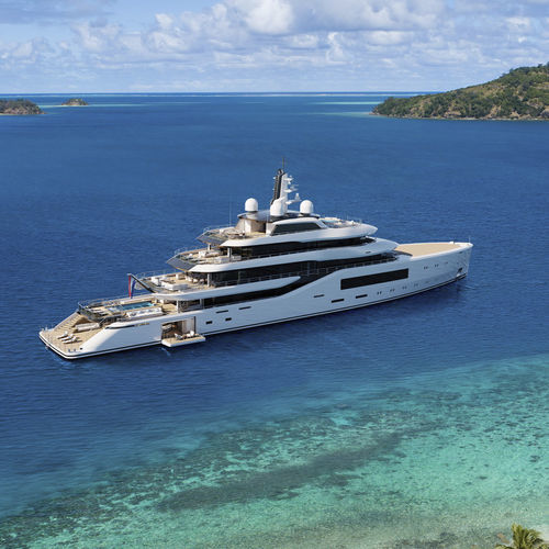 Megayate de crucero - 8001 - Amels - raised pilothouse / híbrido / con piscina