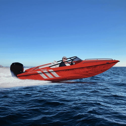 Runabout fueraborda - 14 GTO - Fletcher Boats - con doble consola / open / de esquí acuático