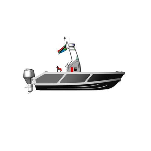 Barco profesional barco de trabajo - Blackout 600 - KND Naval Design - fueraborda / de PEHD / con casco rígido