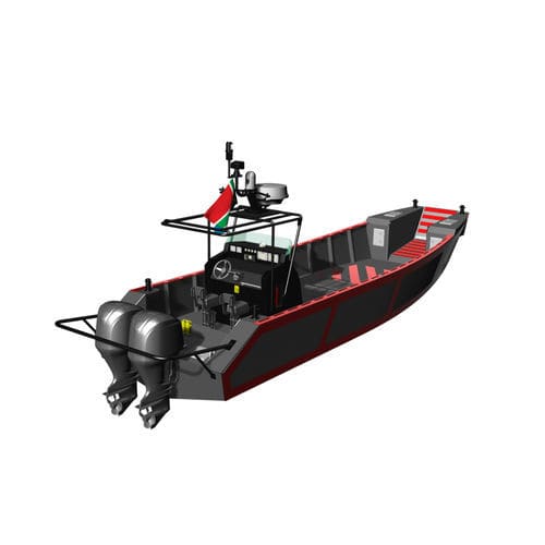 Barco profesional barco de trabajo - Blackout 1100 - KND Naval Design - fueraborda / de PEHD / con casco rígido