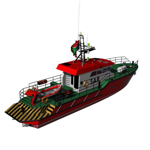 Barco profesional barco de vigilancia - Hurricane 21 - KND Naval Design - barco de salvamento / hidrojet intraborda / de aluminio