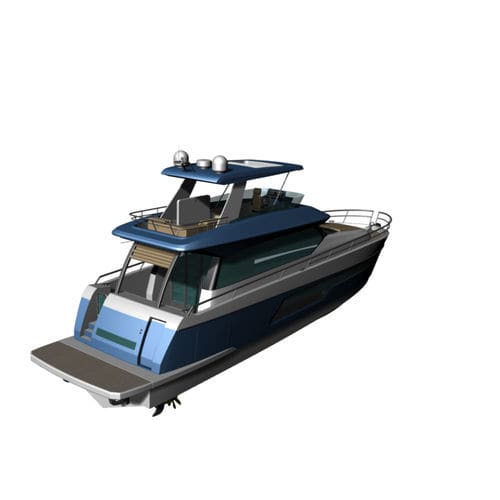 Yate a motor de crucero - Majestic 15 - KND Naval Design - con fly / POD / de aluminio