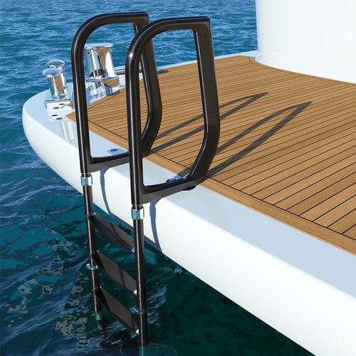 Escalera para yate - Bure - CARBINIUM ENGINEERING - plegable / de baño / para plataforma