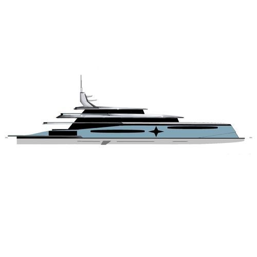 Megayate de crucero - 75m - Brythonic Yachts - de aluminio / con helipuerto