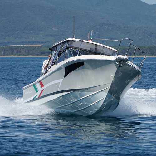 Barco de motor de pesca-paseo fueraborda - T280 Fuoribordo - Tuccoli - Technology Boats - bimotor / casco de planeo / con hard-top