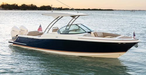 Runabout fueraborda - CALYPSO 28 - Chris Craft - bimotor / con doble consola / bow-rider