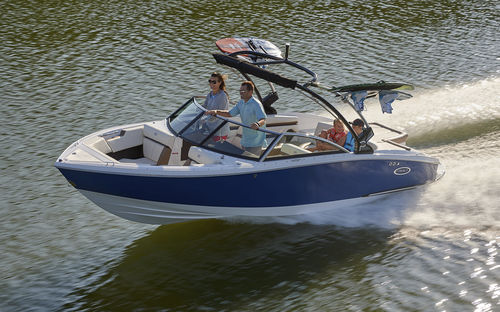 Runabout intraborda - CS23 SURF - Cobalt Boats - con doble consola / bow-rider / de wakeboard