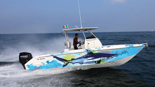 Walkaround fueraborda - DC Seven - Dellapasqua DC - con consola central / open / de pesca deportiva