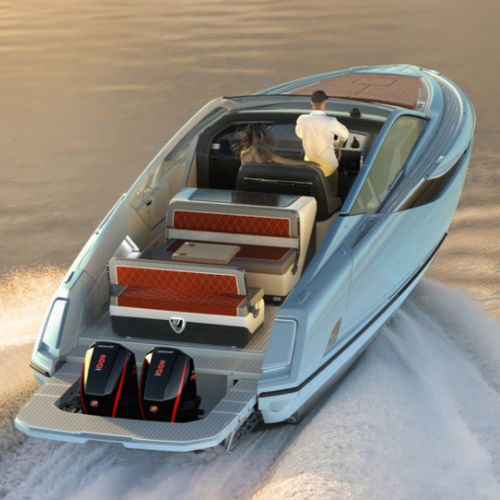 Barco cabinado fueraborda - F//LINE 33 - Fairline - bimotor / open / con doble consola