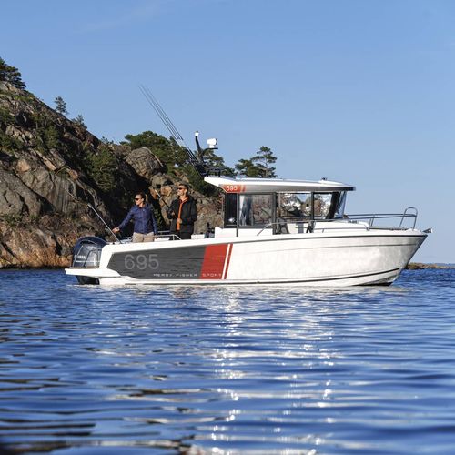 Barco de motor de pesca-paseo fueraborda - MERRY FISHER 695 SPORT - Jeanneau - Motorboats - con caseta de timón / multiusos / 8 personas máx.