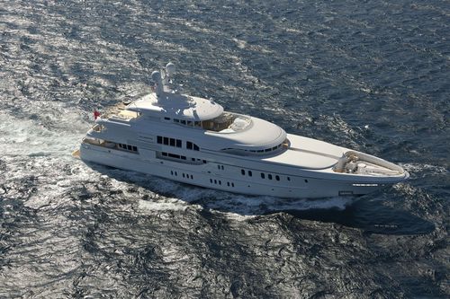 Megayate de crucero - HUNTRESS - Lurssen Yachts - con caseta de timón