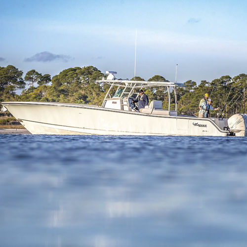 Barco open fueraborda - 414 CC - Mako Marine - cuatrimotor / con consola central / de buceo