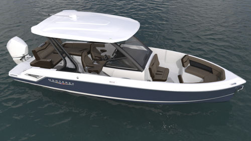 Runabout fueraborda - ELITE 27 OB - Monterey Boats - con doble consola / bow-rider / open