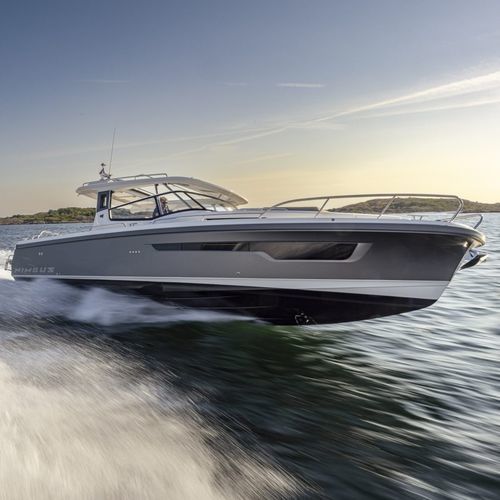Barco cabinado intraborda - Weekender 11 - Nimbus - bimotor / soft-top / 12 personas máx.