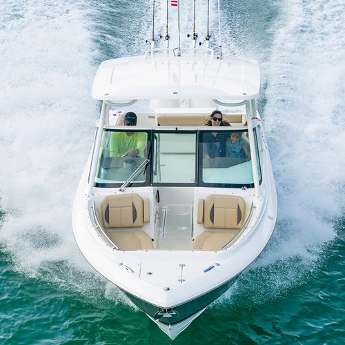 Runabout fueraborda - DC 266 - Pursuit Boats - bimotor / con doble consola / bow-rider