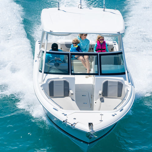 Runabout fueraborda - DC 246 - Pursuit Boats - con doble consola / bow-rider / open