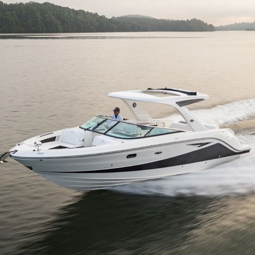 Runabout stern-drive - SLX 310 - Sea Ray - bimotor / con doble consola / bow-rider