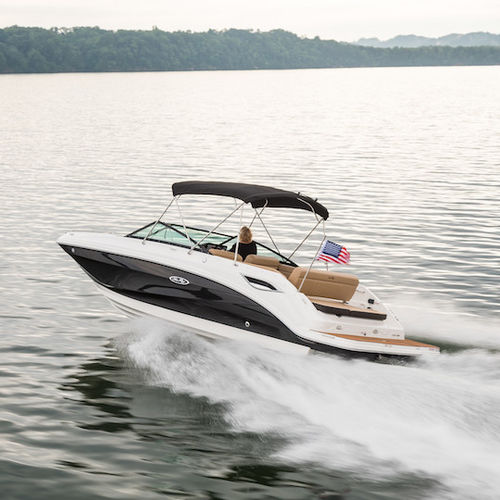 Deck-boat intraborda - SDX 250 - Sea Ray - con doble consola / open / de wakeboard