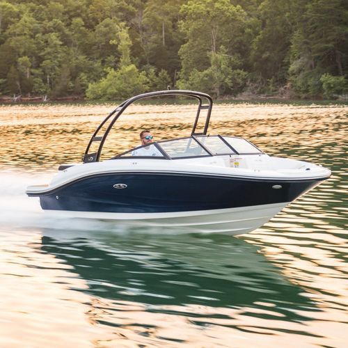 Runabout intraborda - SPX 190 - Sea Ray - con doble consola / bow-rider / open