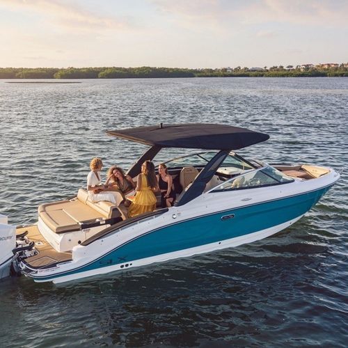 Barco cabinado fueraborda - SLX 280 OB - Sea Ray - bimotor / open / con doble consola