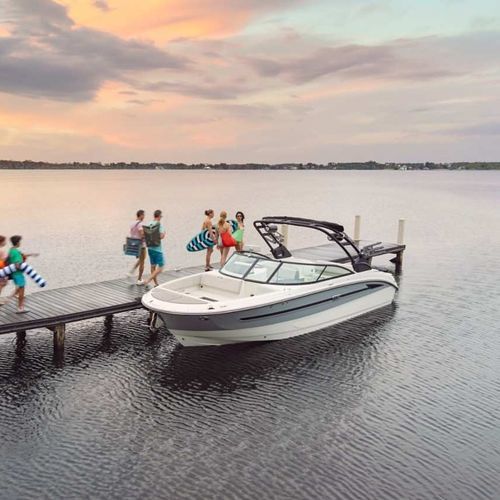 Deck-boat intraborda - SDX 270 SURF - Sea Ray - open / con doble consola / bow-rider