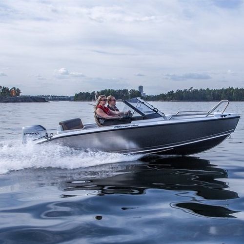 Runabout fueraborda - FOX BR - Silver - con doble consola / bow-rider / open