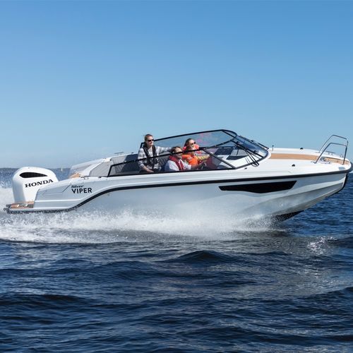 Cabin-cruiser fueraborda - VIPER DC - Silver - open / con doble consola / de fibra de vidrio