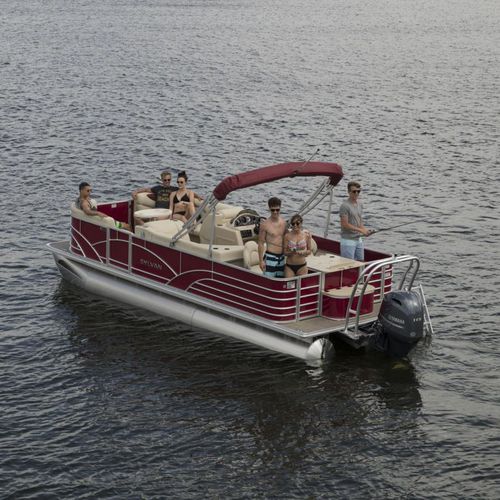 Barco pontón fueraborda - 8520 4-PT - Sylvan Pontoons - de pesca deportiva / 10 personas máx.