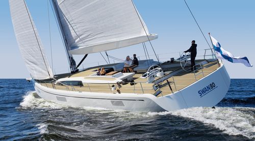 Yate de vela de crucero - 80 - Nautor Swan - de regata / con 4 camarotes / con popa abierta