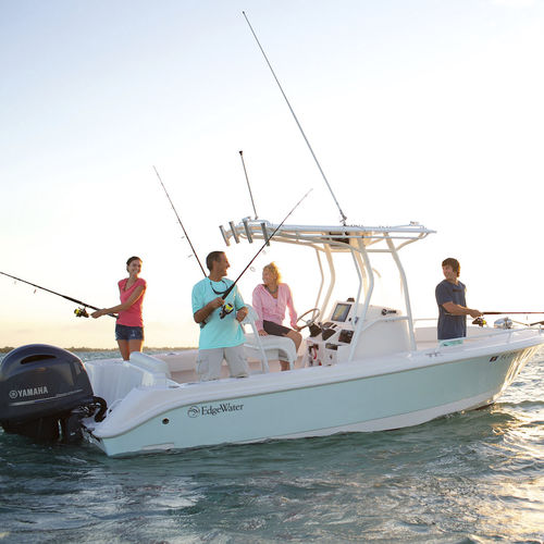 Barco open fueraborda - 208 CC - EdgeWater Power Boats - con consola central / de pesca deportiva / 9 personas máx.