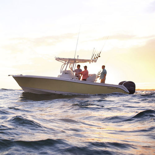 Barco open fueraborda - 245 CC - EdgeWater Power Boats - bimotor / con consola central / de pesca deportiva